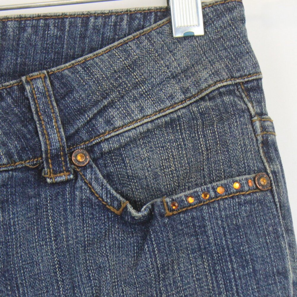 YM Premium Low Rise Boot Cut Rhinestone Jeans - Picture 9 of 16